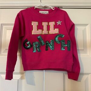 Judith March Pink 'Lil Grinch' Kids Sweatshirt
